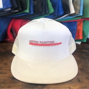 Vintage 80s Streetwear Metro Painting co. Castro Valley CA Trucker Hat